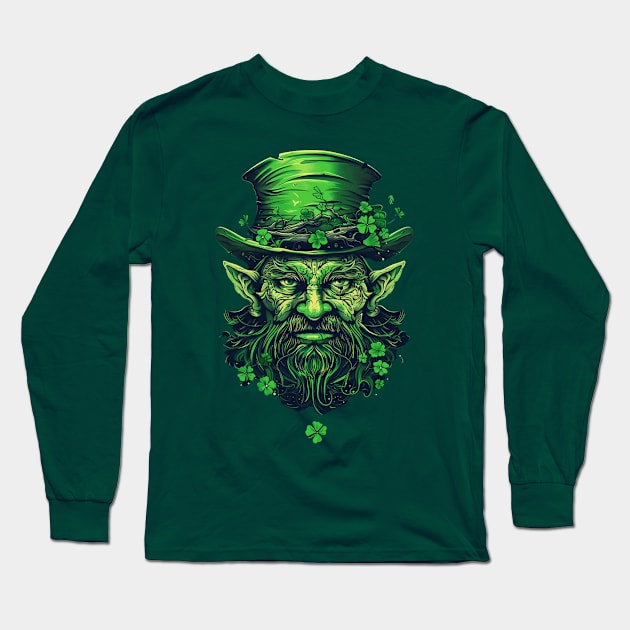 St Patricks Day Leprechaun Long Sleeve T-Shirt by tatadonets